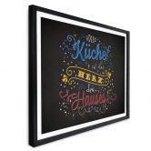 Poster Die Küche ist das Herz des Hauses - dunkel 