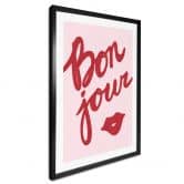 Poster Bonjour avec bouche à baiser - Fritsch 
