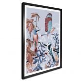 Poster Goed Blauw - Vögel im Winter 