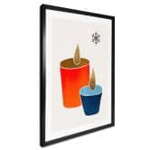 Poster Kubistika - Kerzen im Winter 