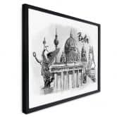 Poster Love your City - Berlijn zwart wit 