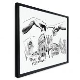 Poster Roma - Schwarz-Weiß - Love your City 