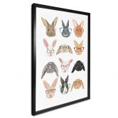 Poster Hasen mit Brillen - Melin 