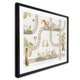 Poster Lokomotive-Fahrt mit Zootieren - Oliver Robins 