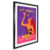Plakat Spaghetti og vin - Oltmanns 