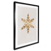Poster Weihnachten - Goldene Schneeflocke - Orara Studio 