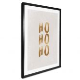Poster Weihnachten - Ho Ho Ho in Gold - Orara Studio 