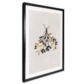 Poster Weihnachten - Mistelzweig in schwarz gold - Orara Studio 
