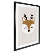 Poster Weihnachten - Niedliches Rentier - Orara Studio 