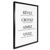 Poster Rêvez croyez aimez vivez 