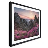 Poster Seo - Felsige Landschaft im Sonnenuntergang 