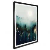 Poster SpaceFrog Designs - Nebliger Wald 
