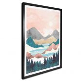 Poster SpaceFrog Designs - Sonnenaufgang am See 
