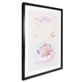 Poster Thai - Einhorn-Kätzchen auf der Zuckerwolke 