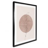 Poster The Miuus Studio - Line Art - Pflanze vor Vollmond 