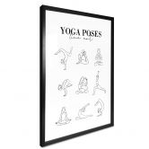 Plakat - Yoga Poses - Line Art 