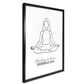 Poster Yoga Sitzhaltung der Weisen - Line Art 