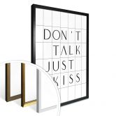 Poster mit Raster - Don't talk just kiss 