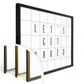 Poster mit Raster - Let's get naked 