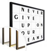 Poster mit Raster - Never give up on your dreams 