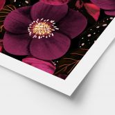 Poster Florale Blütenpracht in Purpurtönen - Anis Illustration 