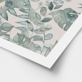 Pflanzen Poster Dschungelblätter Aquarell Creme - Bloomery Decor 