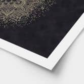 Poster Elegantes Mandala in Schwarz-Gold - Bloomery Decor 