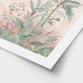 Dschungel Poster Tropische Idylle mit Kolibri Apricot - Bloomery Decor 