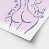 Poster Body Positivity - Line Art Floral 