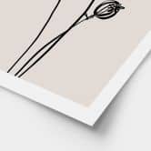 Poster Line Art Mohnblume - Cats & Dotz 