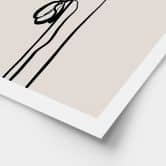 Poster Line Art Zwei Mohnblumen - Cats & Dotz 