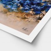 Poster Blau-goldene Interaktion - Fedrau 