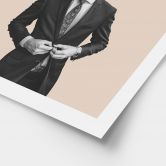 Poster Mann im Anzug mit Wildblumen - Frida Floral Studio 