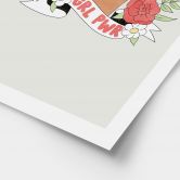 Poster Girl Power Blumen Statement 