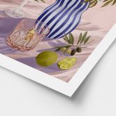 Poster Stillleben Sommerblumen und Cocktails - Goed Blauw 