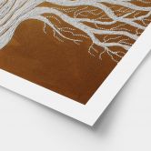 Poster Weißer Lebensbaum abstrakt - Grande 