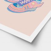Poster Pastell Sneaker mit Blumen Kawaii - Hashimoto 