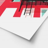 Poster Rote Fassade mit Feuertreppe in New York - Heemskerk 