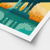Poster Stadtblick durch die Manhattan Bridge - Heemskerk 