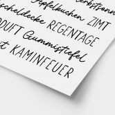 Poster Herbstliche Worte - Typografie 