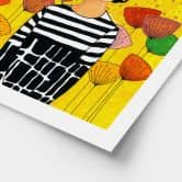 Poster Porträt Frau - Blumenmädchen im Sommergarten - Hülya 