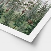 Poster Waldtiere im grünen Alpenwald | Naturmotiv für das Kinderzimmer - Kikki Belle 