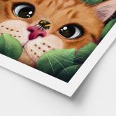 Poster fürs Kinderzimmer - Süße Katze im Busch - Korenkova 