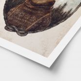 Plakat vintage hjort med pibe | dyreportræt til stuen - Koubou 