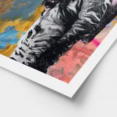 Plakat astronaut med due | collagekunst til stuen - Kuryliuk 