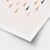 Poster für Kinder - Fröhlicher Regen in Pastelltönen - Menina Lisboa 
