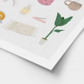 Poster Cozy Vibes mit Hygge-Deko - Lizde 