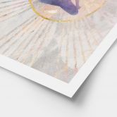 Plakat med lotusstilling - Meditation i det gyldne lys - Manovski 