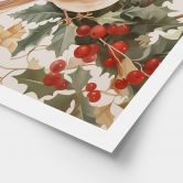 Poster Wintermotiv - Kardinalsvogel mit Beerenzweig - Melloi Art Prints 