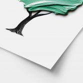 Poster Baum mit oranger und grüner 3D-Krone - Mielu 